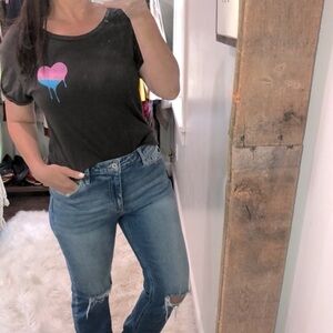 Chaser T-shirt dice lucky horse shoes print size small